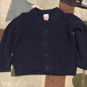 Hanna Andersson Kids Navy Blue Knit Cardigan size 5
